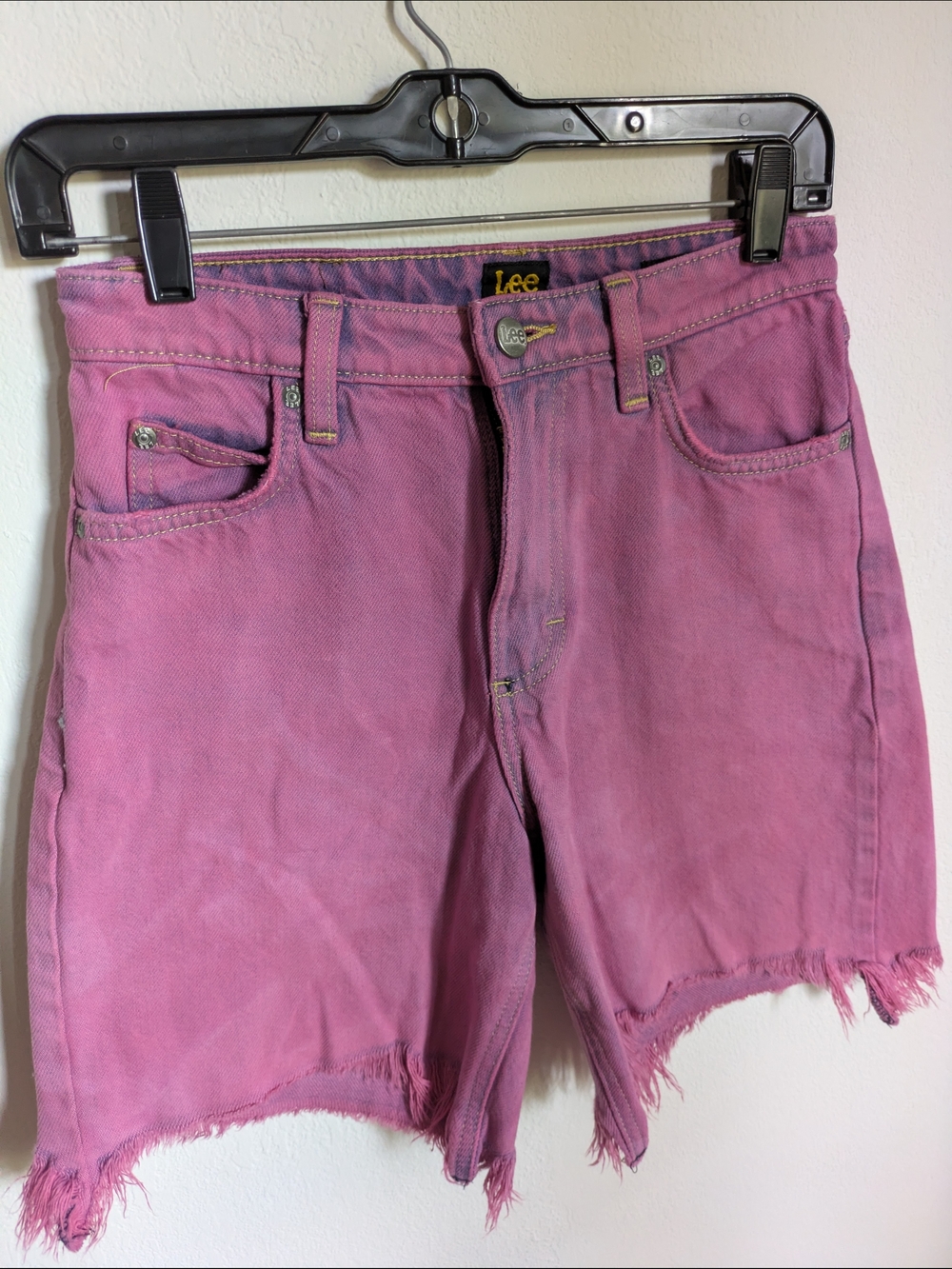 Lee Custom Frayed Hem Denim Shorts - Picture 2 of 12
